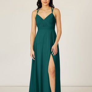Azazie Aubrey Bridesmaid dress in Peacock, size A6!